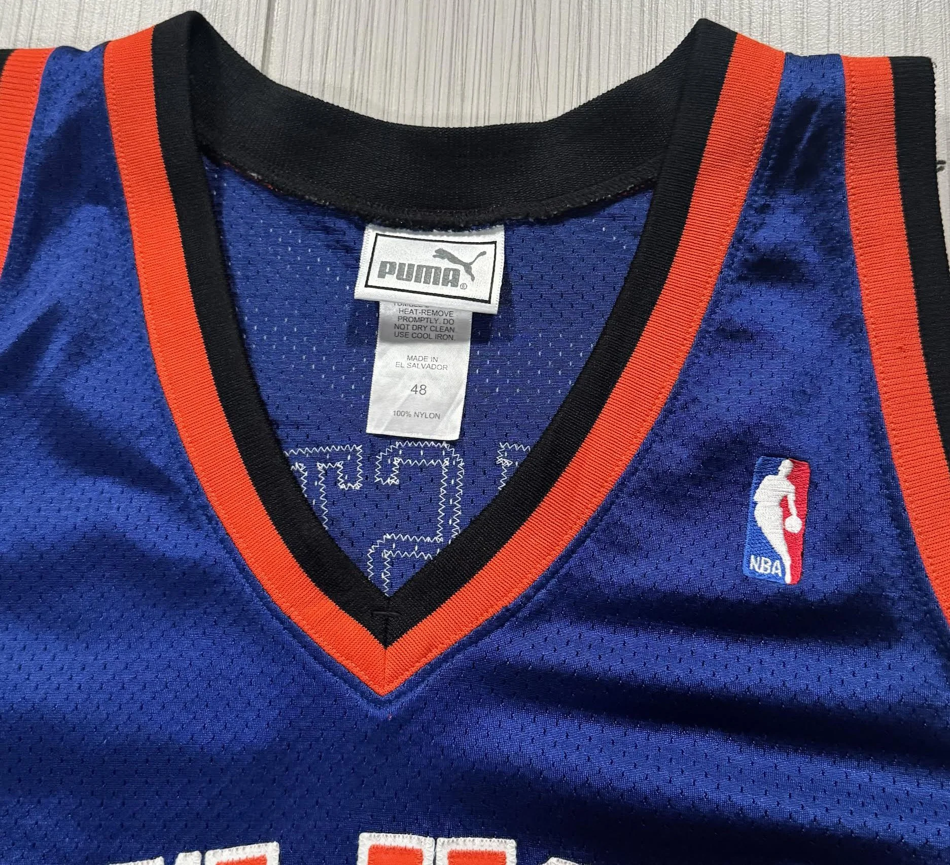 Vintage Puma New York Knicks Allan Houston Authentic Jersey (Size